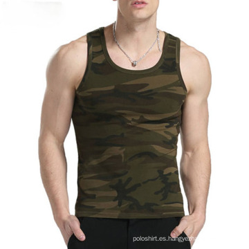 Hombres Sublimación Camo Singlet Chalecos